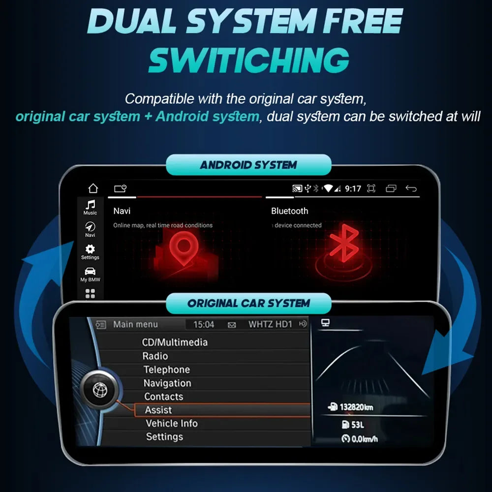 10.25inch Android 14 CarPlay For BMW 3 Series F30 F31 F34 F35 2012-2020 GPS Multimedia Player Navigation Auto Radio Stereo DSP