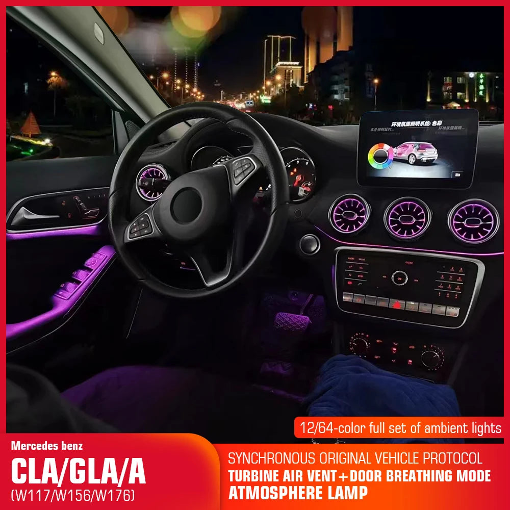 LED Ambient Air Vent Lights For Mercedes A/CLA/GLA