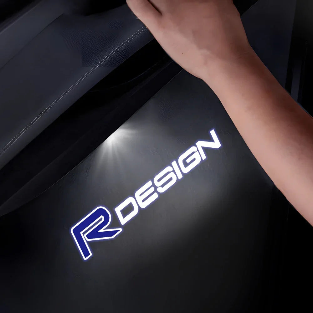 2/4Pcs HD Led Car Welcome Door Light For Volvo AWD C30 C70 S40 S60 S80 S90 T6 V40 V50 V60 V70 V90 XC40 XC60 XC70 XC90 auto