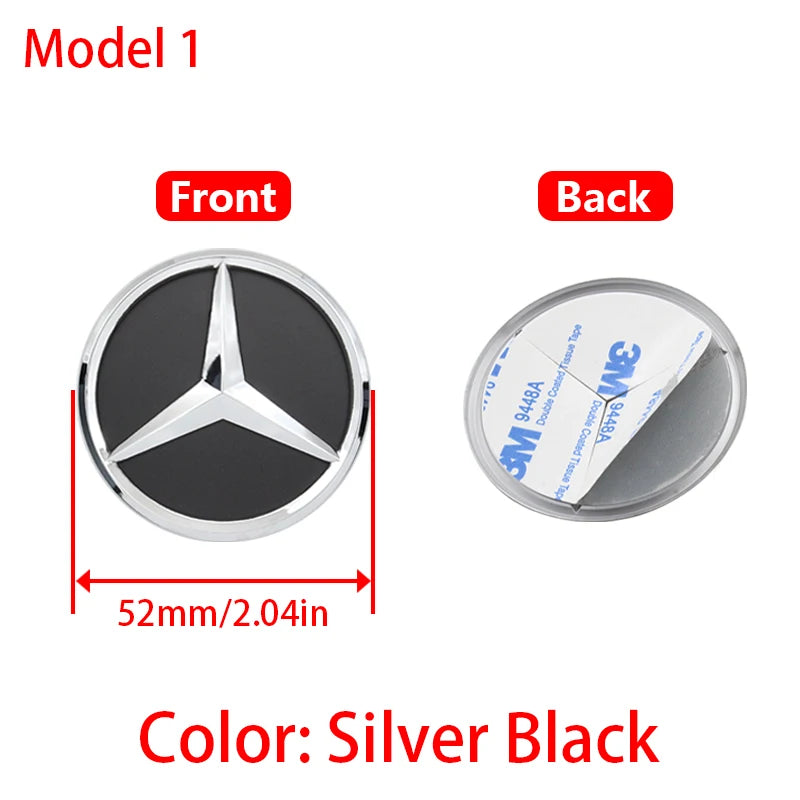 Car Styling Logo Steering Wheel Center Badge Logo Sticker For Mercedes Benz AMG W204 GLC CLA W205 W203 W206 interior Accessories