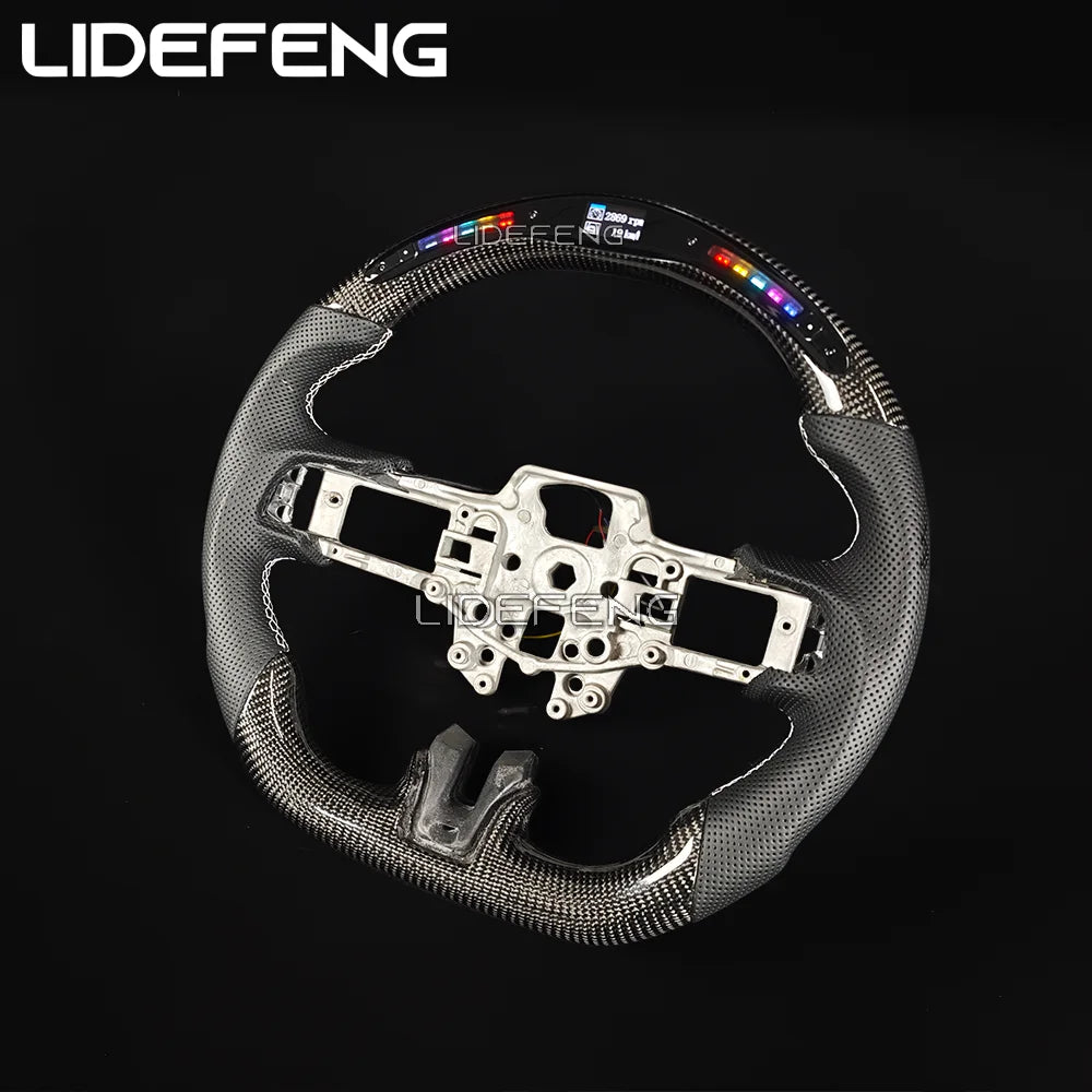 Carbon Fiber LED Steering Wheel For Mustang 2015–2022