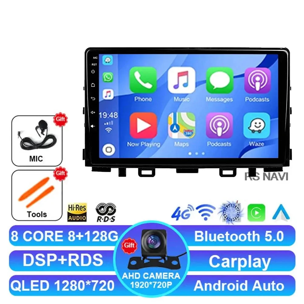 8G-128G 1080P CAM Color Android Car Stereo For Kia Rio Stonic – QLED Touchscreen