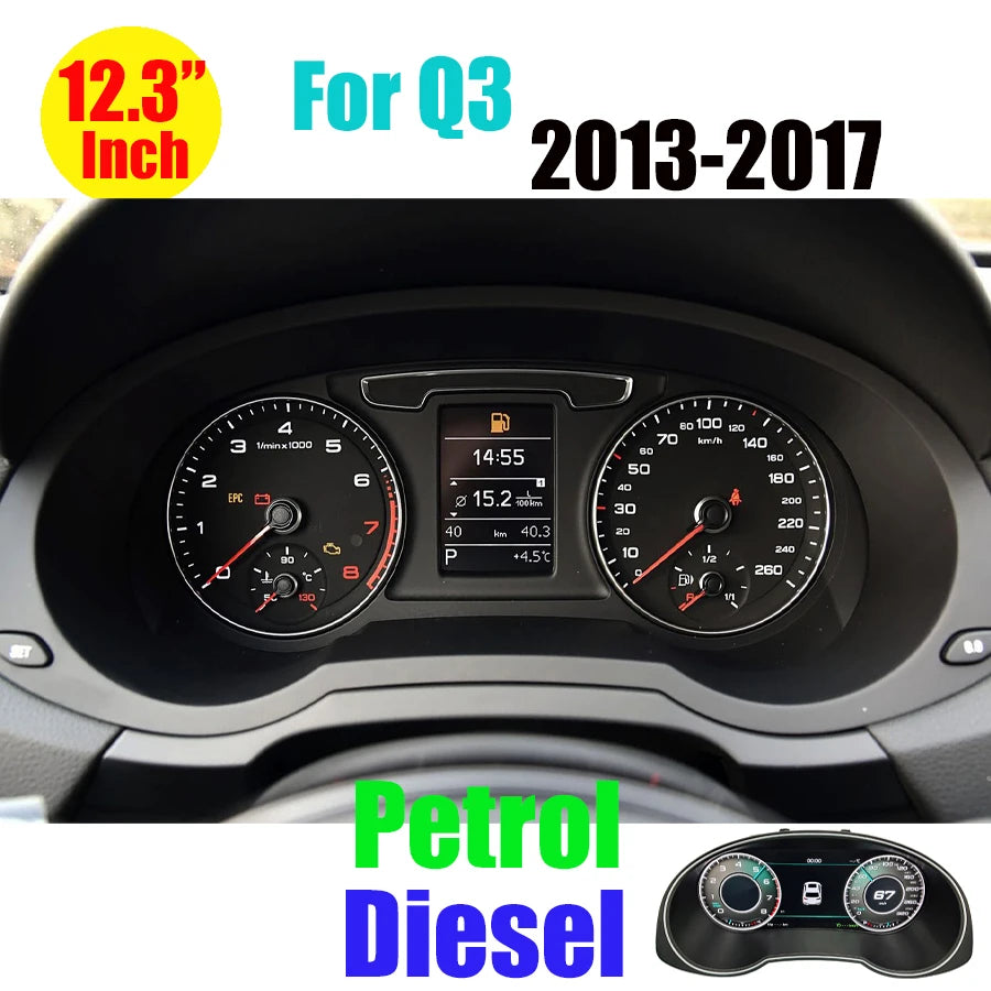 For Q3 Color Digital LCD Instrument Cluster For Audi – Virtual Cockpit