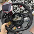 4-RS LOGO Color Custom Flat-Bottom Steering Wheel For Audi – Perforated Grip