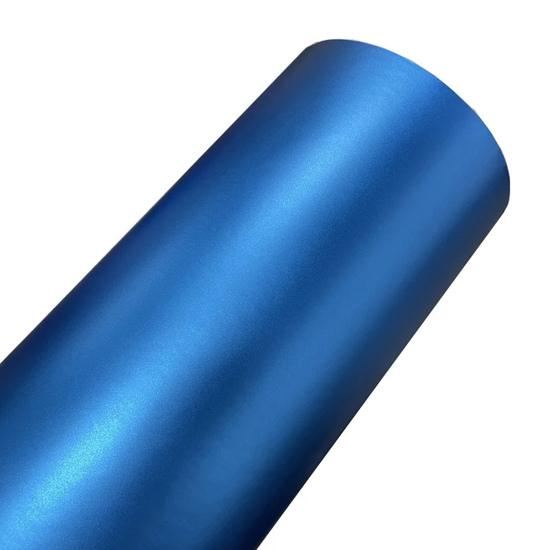 Premium Matte Metallic Blue Vinyl Wrap Roll Automotive Adhesive Decal Sticker Car Wrapping Foil with Air Release
