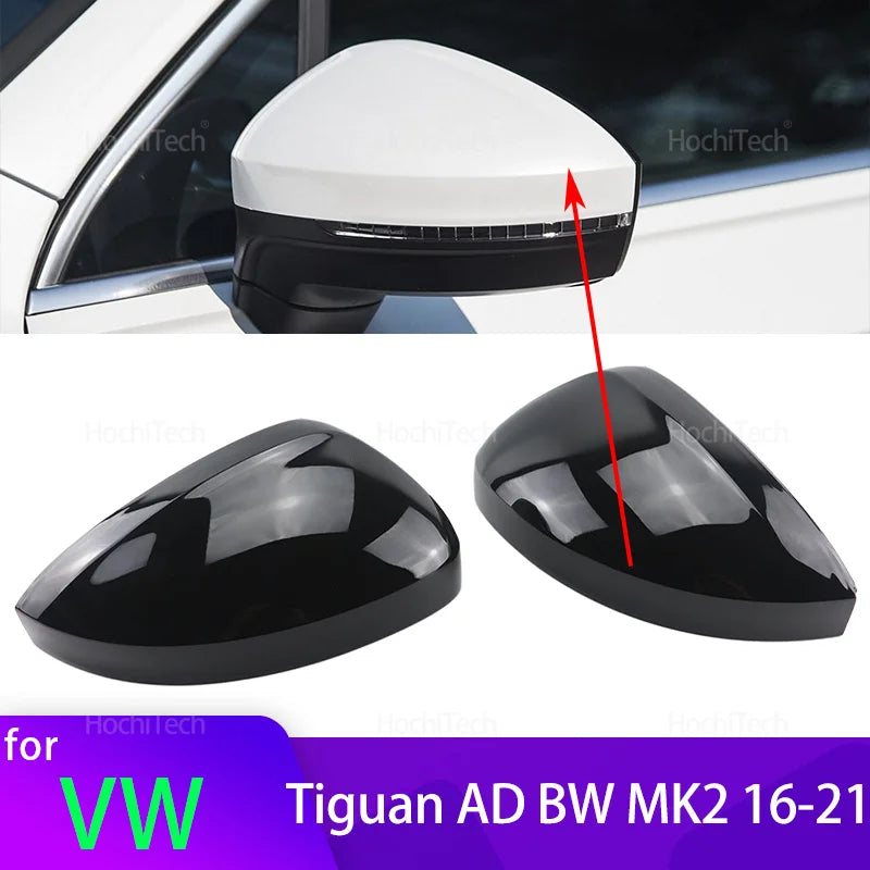 1 pair for Volkswagen VW Tiguan AD BW MK2 2016-2021 Rear View Exterior Side Case Trim Car Rearview Mirror Caps