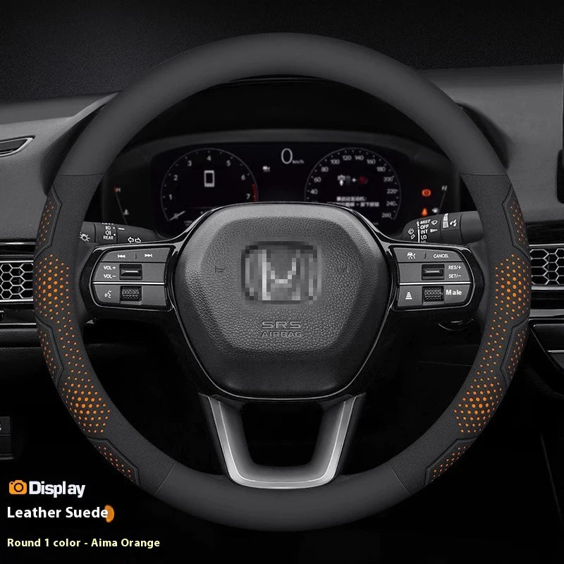 For Honda TYPE R Accord Civic HRV CRV CITY Jazz Pilot Odyssey Spirior FIT Carbon fiber Car Steering Wheel Cover Auto Accessories