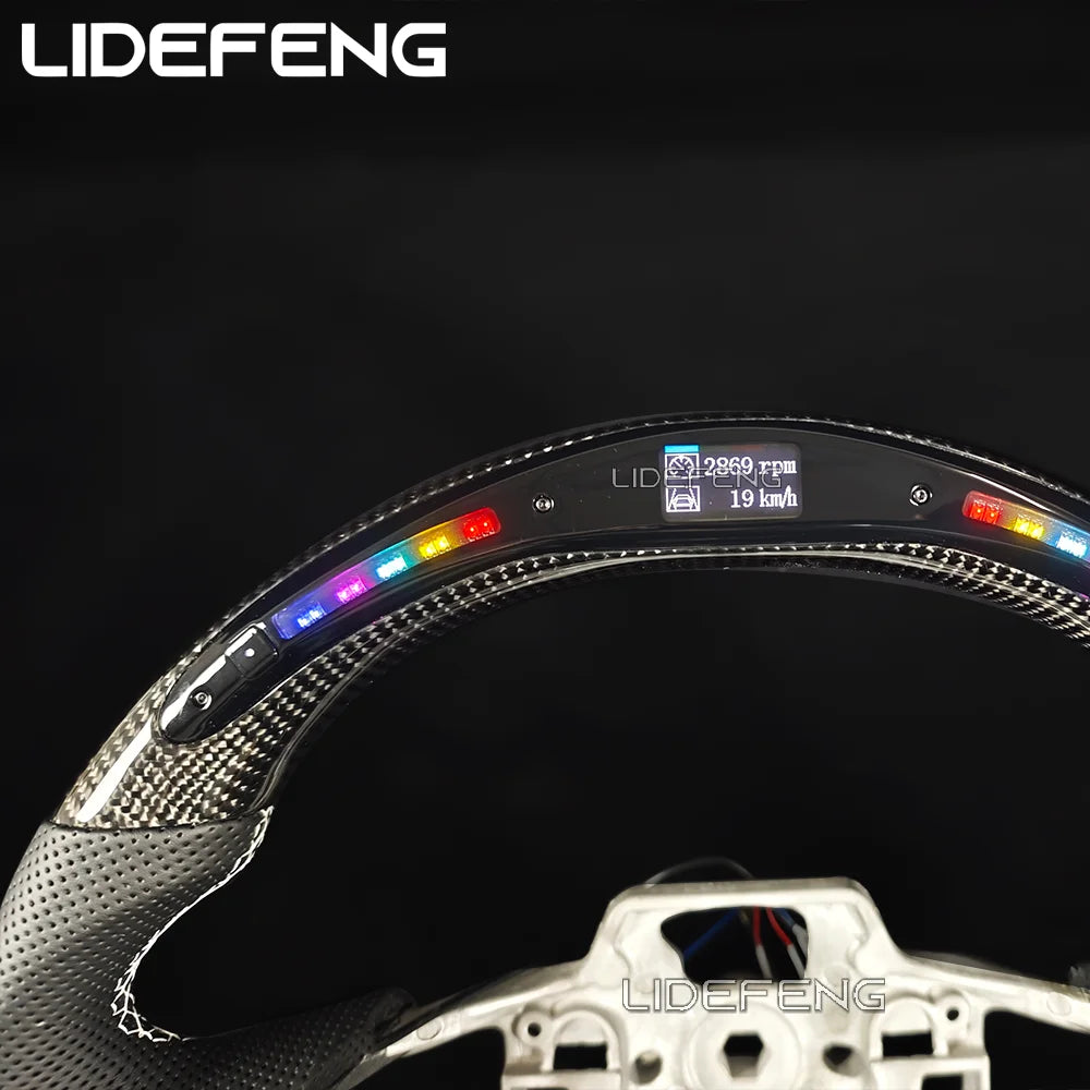 Carbon Fiber LED Steering Wheel For Mustang 2015–2022