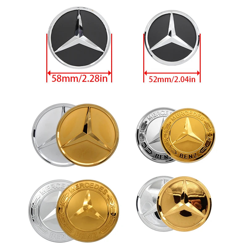 Car Styling Logo Steering Wheel Center Badge Logo Sticker For Mercedes Benz AMG W204 GLC CLA W205 W203 W206 interior Accessories