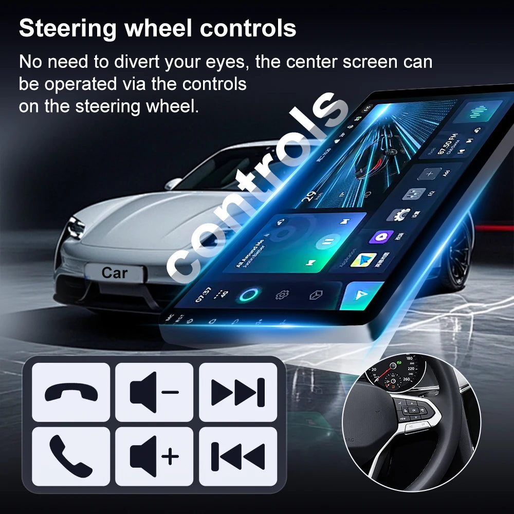 12.3 Inch For Ford Fiesta MK6 MK7 2009-2016 LHD RHD Android Auto Car Radio Multimedia Video Player Navigation Auto Stereo GPS BT