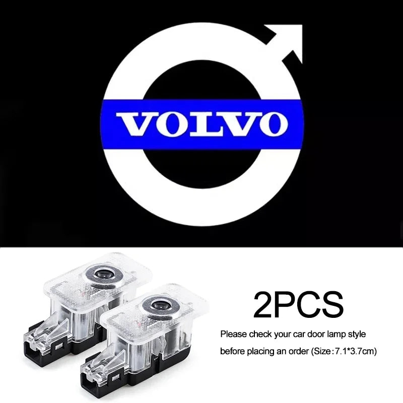 2/4Pcs HD Led Car Welcome Door Light For Volvo AWD C30 C70 S40 S60 S80 S90 T6 V40 V50 V60 V70 V90 XC40 XC60 XC70 XC90 auto