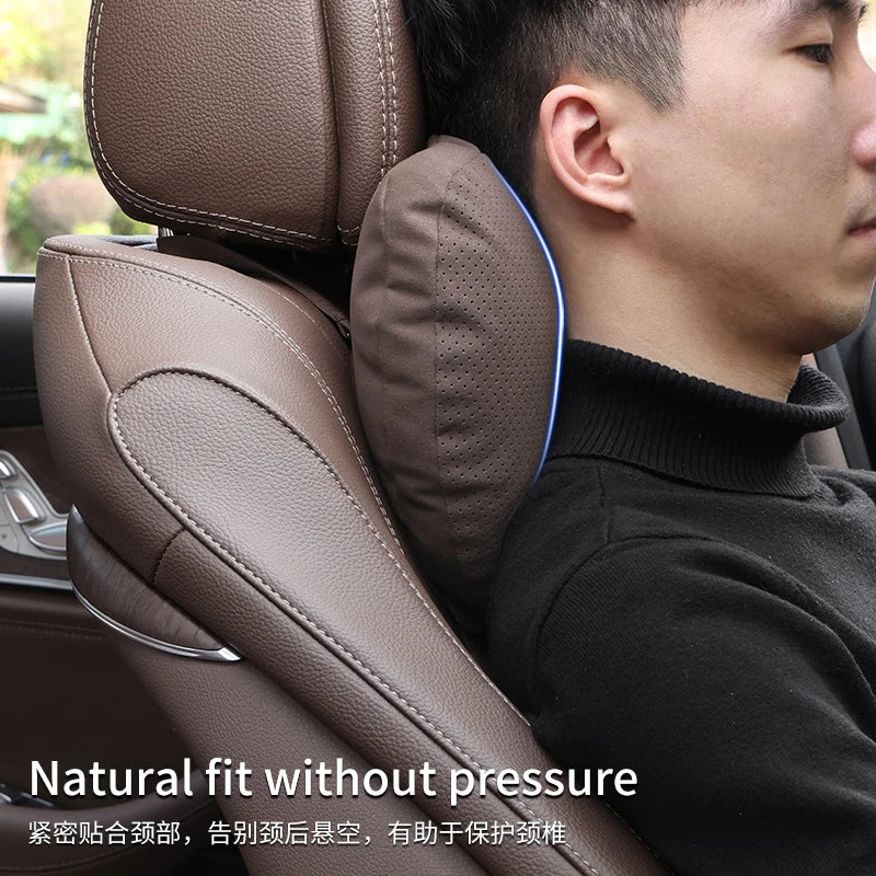 Car Interior 5-Color Selectable Headrest For Ford Fiesta Auto Headrest Neck Support Lumbar Cushion Soft Neck Pillow Accessories