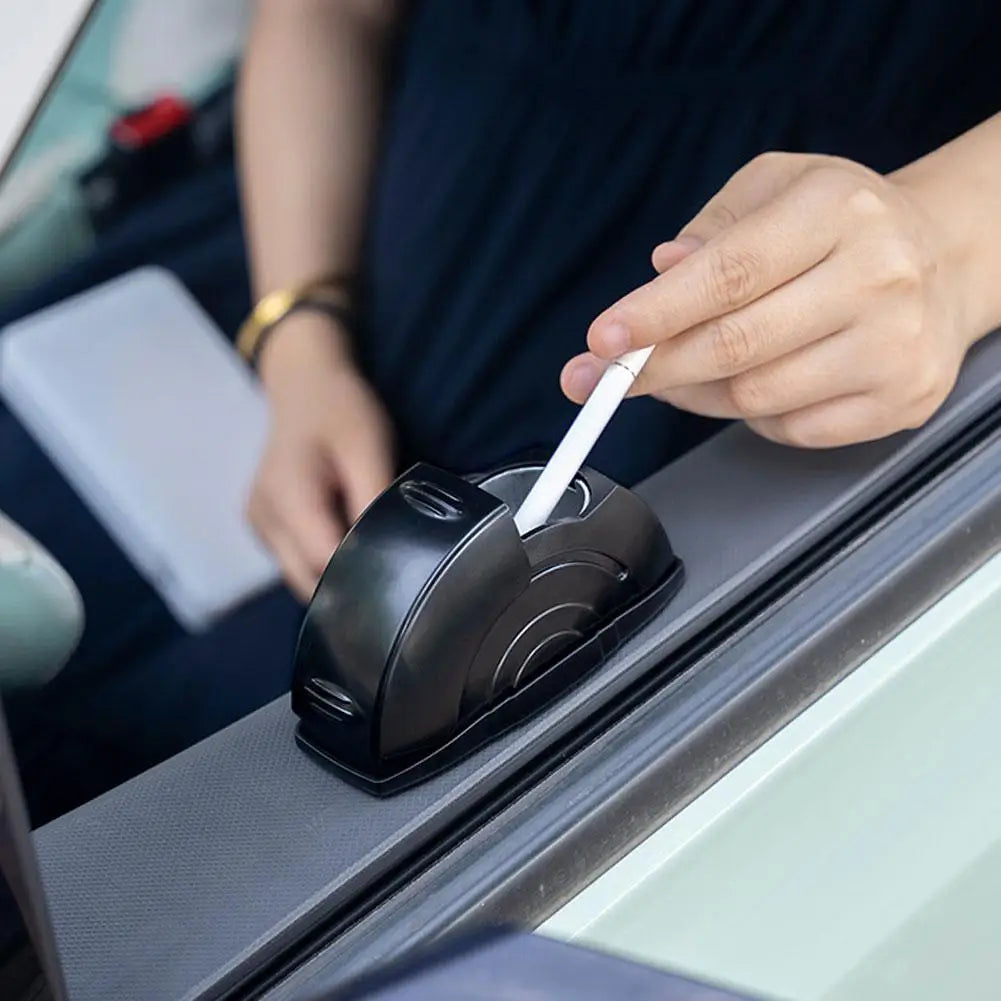 1/2Pcs Car Ashtray Door Mounted Smokeless Ash Tray With Lid Portable Auto Trash Bin Garbage Can Car Ashtray Holder Tools