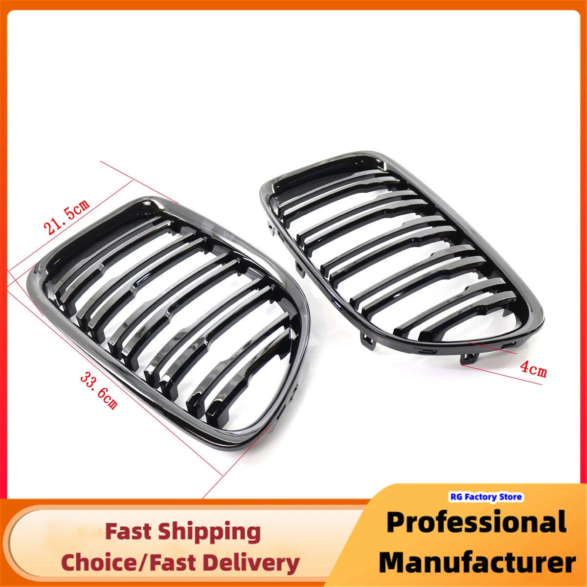 Front Bumper Kidney Grille For E84 X1 18i 20i 25i 28i 2009-2015 Glossy Black Car Racing Grills Double Slat Sport Cover
