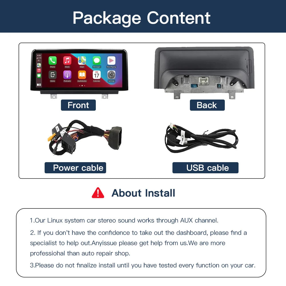 10.25" Wireless CarPlay Android Auto GPS For BMW