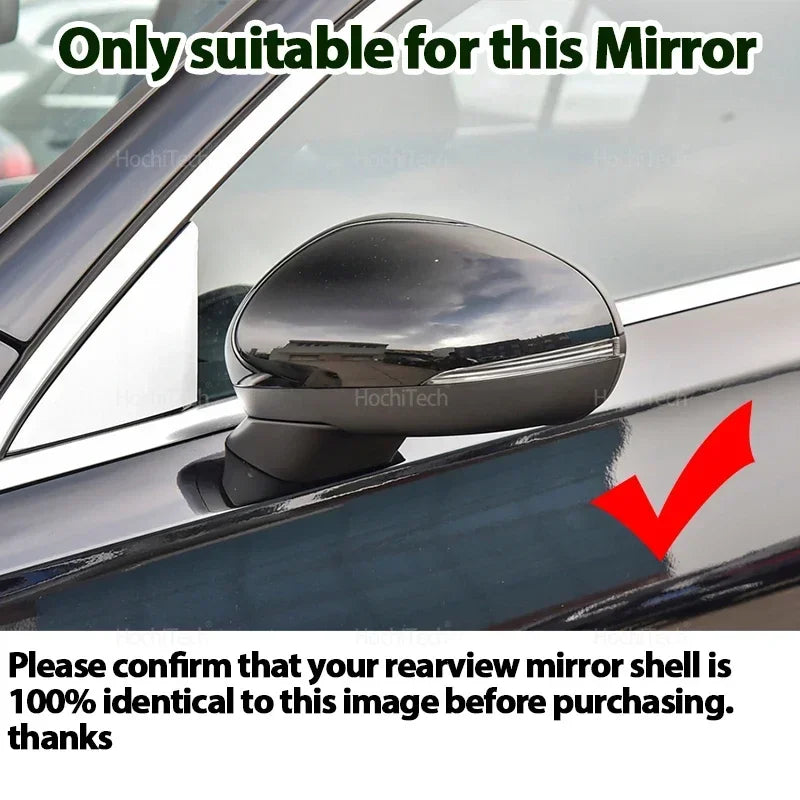 for Mercedes-Benz A Class W177 V177 C118 X118 2018-2023 Carbon Fiber Glossy Black Replacement Rearview Side Mirror Covers Cap