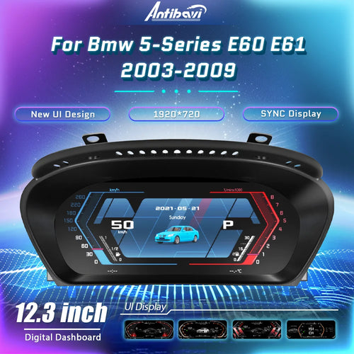 12.3" Digital Instrument Cluster For BMW 5 Series E60