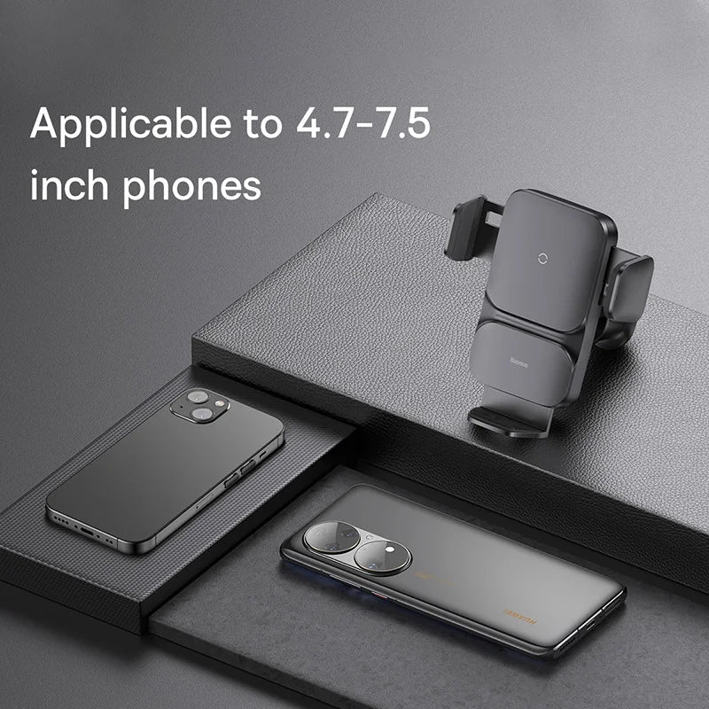 15W Wireless Car Phone Holder Charger With Auto Clamp