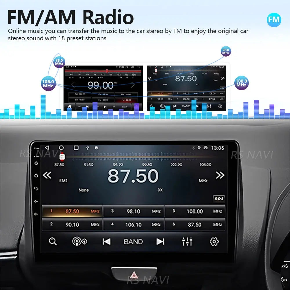 Android Car Stereo For Toyota Yaris QLED 2K GPS CarPlay