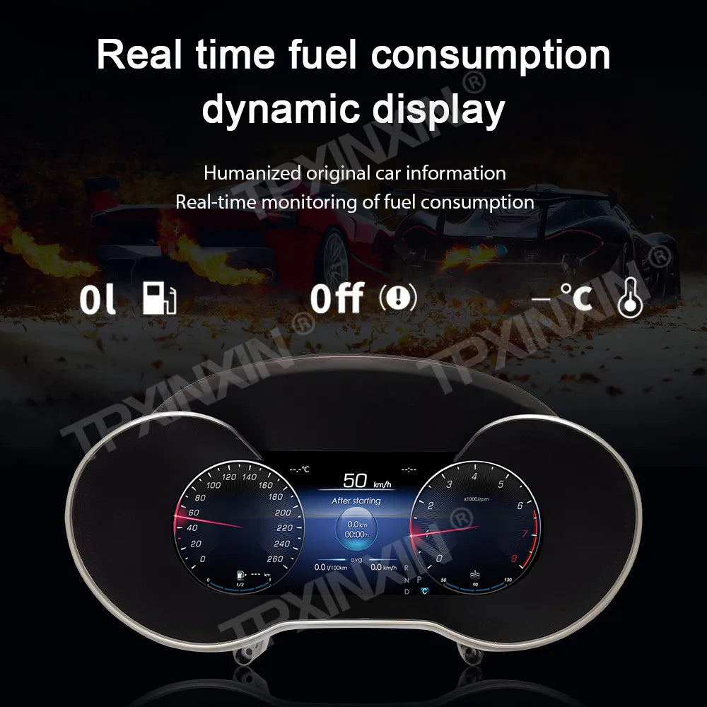 12.3" Digital Dashboard Cluster For Mercedes C GLC