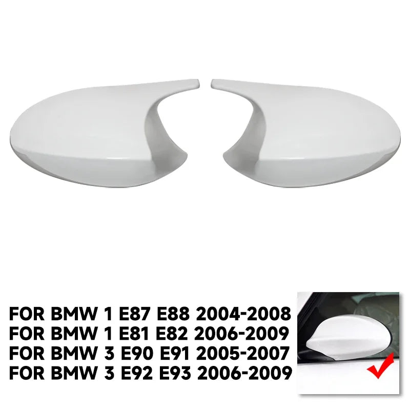 1 Pair White Replacement Rearview Side Mirror Covers Cap for BMW E90 E91 E92 E93 E81 E87 E82 E88 3 1 Series M Accessories