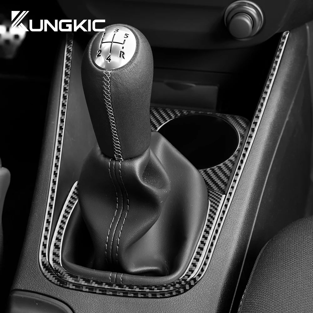 Real Soft Carbon Fiber Sticker For Renault Fluence Megane 2009 2010 2011 2012 2013 2014 2015 LHD RHD Gear Shift Interior Panel