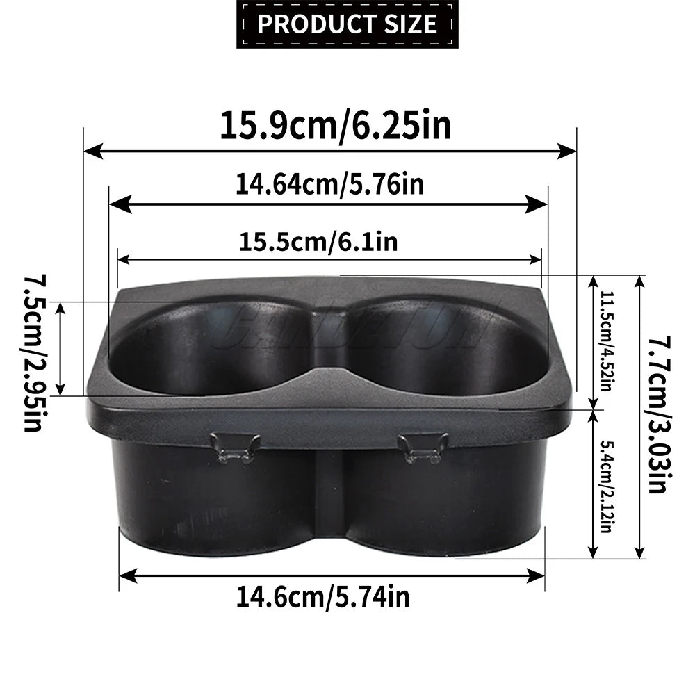 1 Pc New Center Control Water Dual Cup Holder Black 9839834177 For Opel/Vauxhall Grandland X A18 EMP2 2017-2023 car accessories