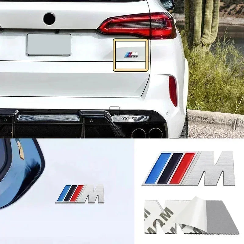 83mm 3D Aluminum Car Badge Sticker Automotive Goods For BMW M F10 F11 E63 E64 E68 F03 F04 F15 E71 E72 E70 E83 E84 E52 E89