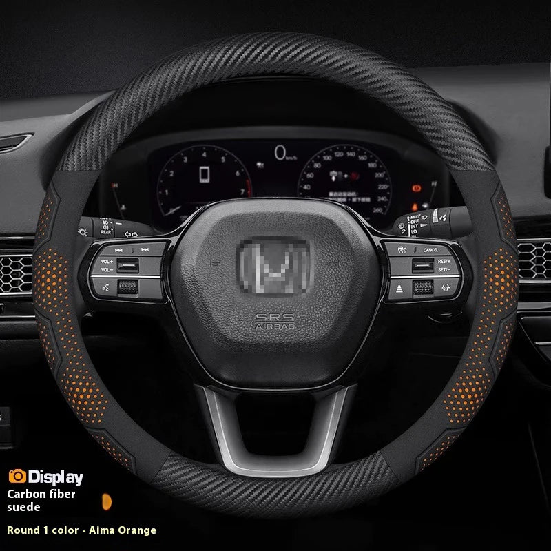 For Honda TYPE R Accord Civic HRV CRV CITY Jazz Pilot Odyssey Spirior FIT Carbon fiber Car Steering Wheel Cover Auto Accessories