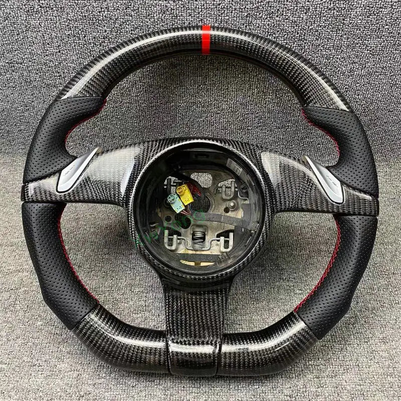 Bo Buttons Color Custom Carbon Fiber Steering Wheel For Porsche Models