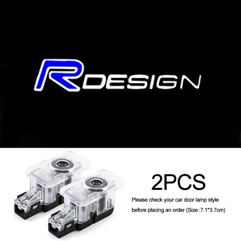 2/4Pcs HD Led Car Welcome Door Light For Volvo AWD C30 C70 S40 S60 S80 S90 T6 V40 V50 V60 V70 V90 XC40 XC60 XC70 XC90 auto