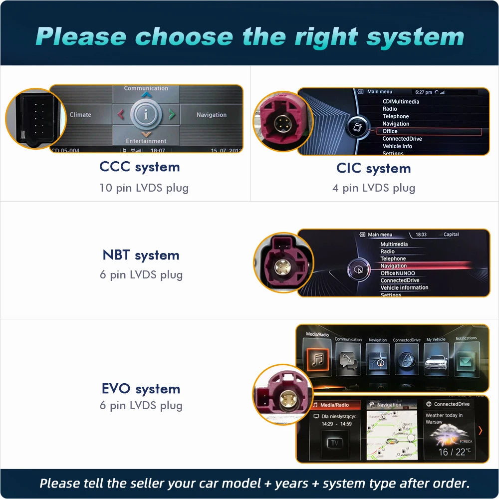 12.3 Android Auto CarPlay Screen For BMW X5 E70 X6 E71 E72 GPS Car Radio Multimedia Player Navigation Stereo Car Play Monitor