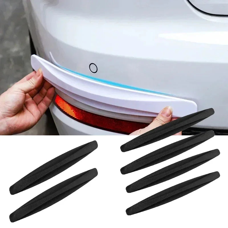 4/6PCS Car Universal Front and Rear Bumper Protector Rubber Bumper Cover Protective Lip Strip Bumper Decoration Strip