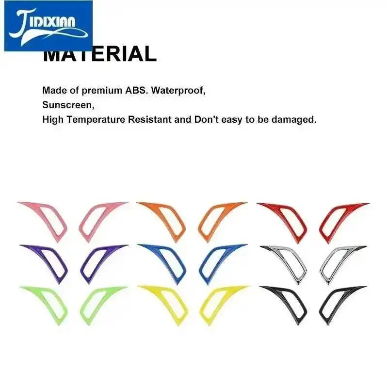 JIDIXIAN Car Fender Air Conditioning Vent Outlet Decoration Cover fit for Jeep Wrangler JL for Gladiator JT 2018 Up