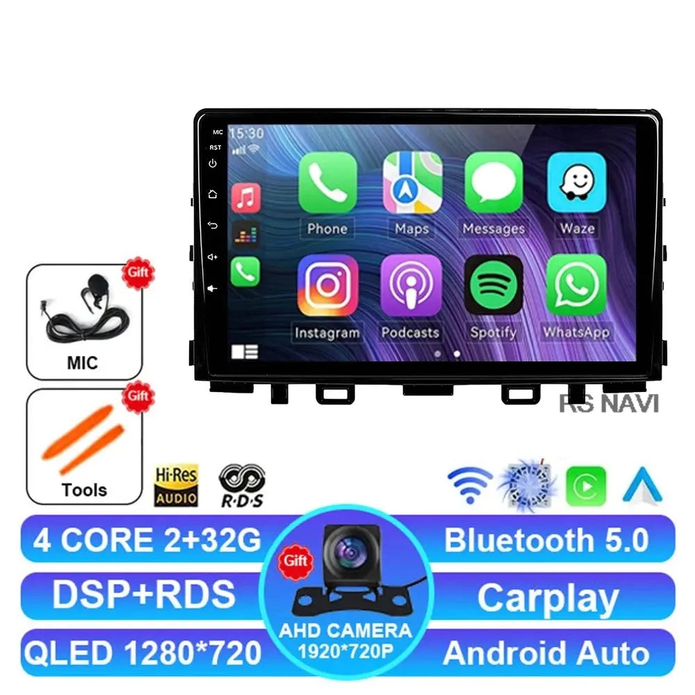 2G-32G 1080P CAM Color Android Car Stereo For Kia Rio Stonic – QLED Touchscreen