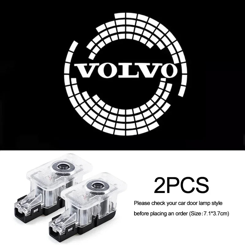 2/4Pcs HD Led Car Welcome Door Light For Volvo AWD C30 C70 S40 S60 S80 S90 T6 V40 V50 V60 V70 V90 XC40 XC60 XC70 XC90 auto