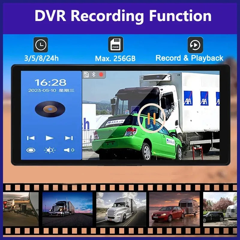 10.36 "4 Channel Recorder Smart Blind Spot Radar BSD Alarm Car DVR Monitor with 4 PCS AHD 1080P IR Camera For Truck Bus