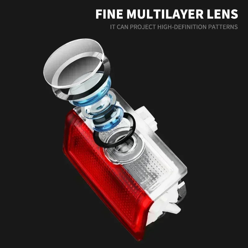 For Mercedes Benz A C E GLC GLA GLE GLB Class W177 W205 W212 W213 X253 X156 W166 X247 2pcs Car door welcome light logo Emblem