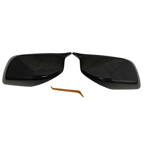 1 Pair Gloss Black Car Rear View Door Wing Mirror Side Mirror Cover Caps for BMW E60 E61 E63 E64 5 Series Model 2004-2008