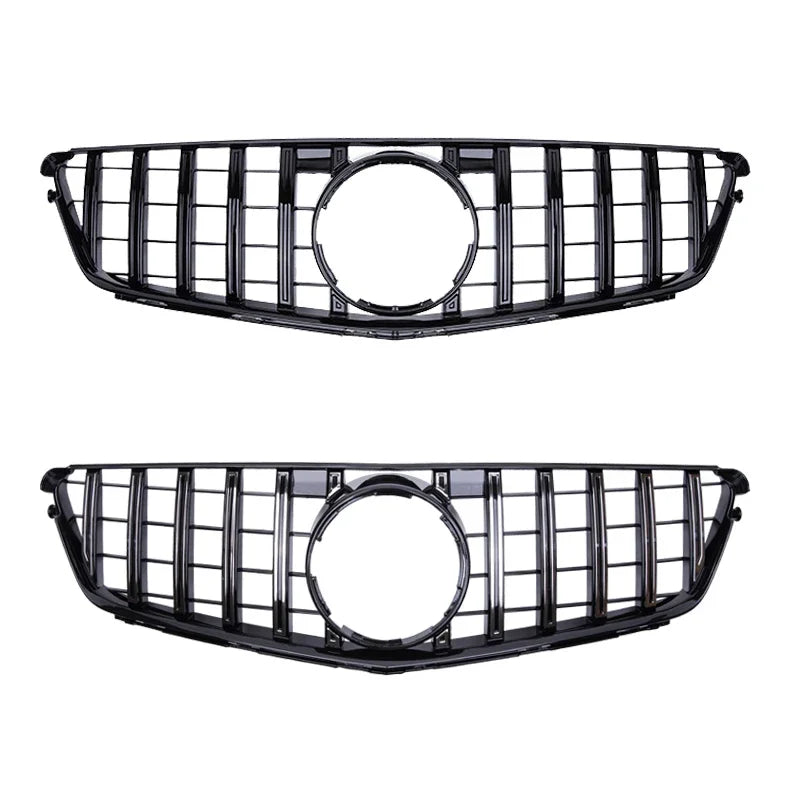 1 Piece Racing Grills Front Bumper Grille Hood Grill For Mercedes Benz C W204 07-14 Silver Style Bumper Grille Car Parts