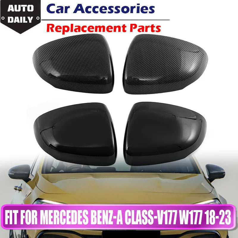 Rearview Mirror Cover Housing For Mercedes Benz A Class W177 CLA C118 2019-2022 Side Wing Mirror Cap Replacement Car Accessories