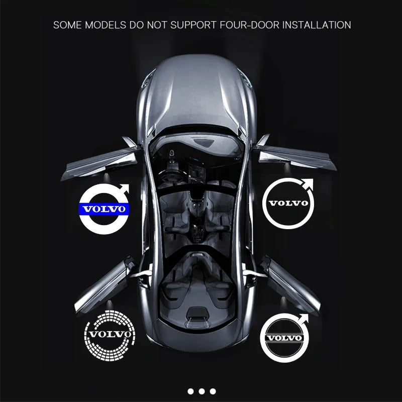 2/4Pcs HD Led Car Welcome Door Light For Volvo AWD C30 C70 S40 S60 S80 S90 T6 V40 V50 V60 V70 V90 XC40 XC60 XC70 XC90 auto