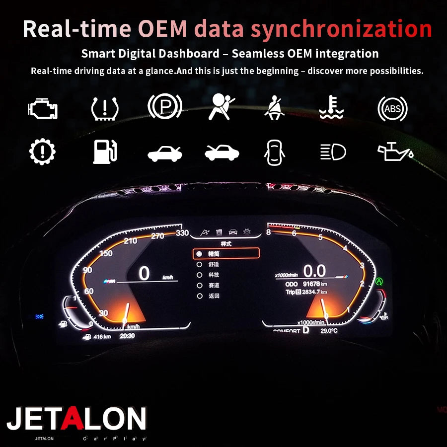 Digital LCD Dashboard Cluster For BMW 3 Series E46