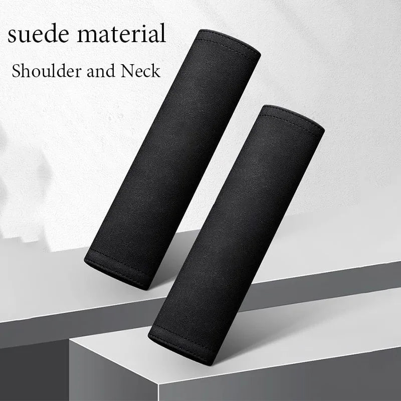 2pcs car seat belt cover shoulder and neck protection pad suede material for Ford Mustang Explorer F150 F250 F350 EcoSport S-MAX