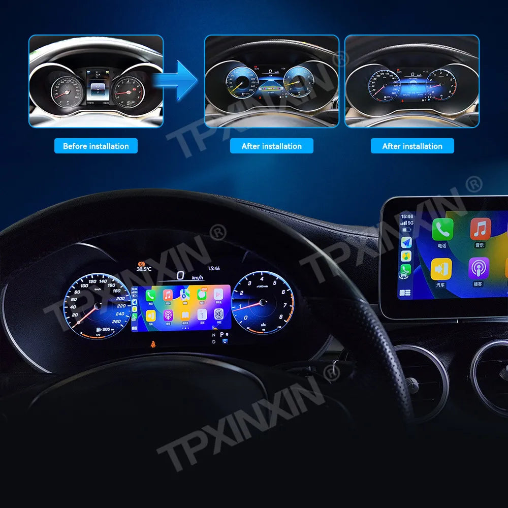 12.3" Digital Dashboard Cluster For Mercedes C GLC