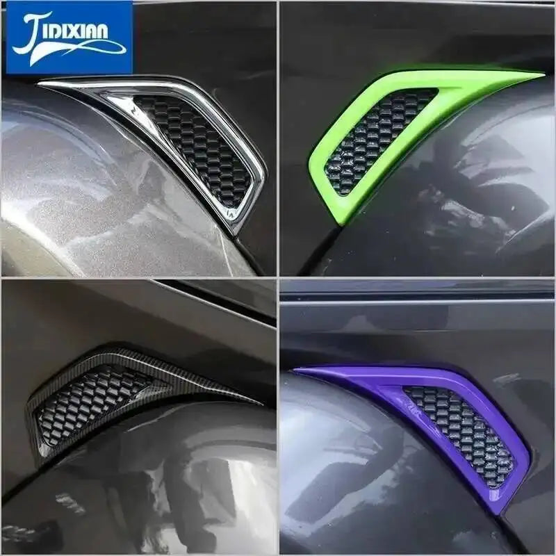 JIDIXIAN Car Fender Air Conditioning Vent Outlet Decoration Cover fit for Jeep Wrangler JL for Gladiator JT 2018 Up