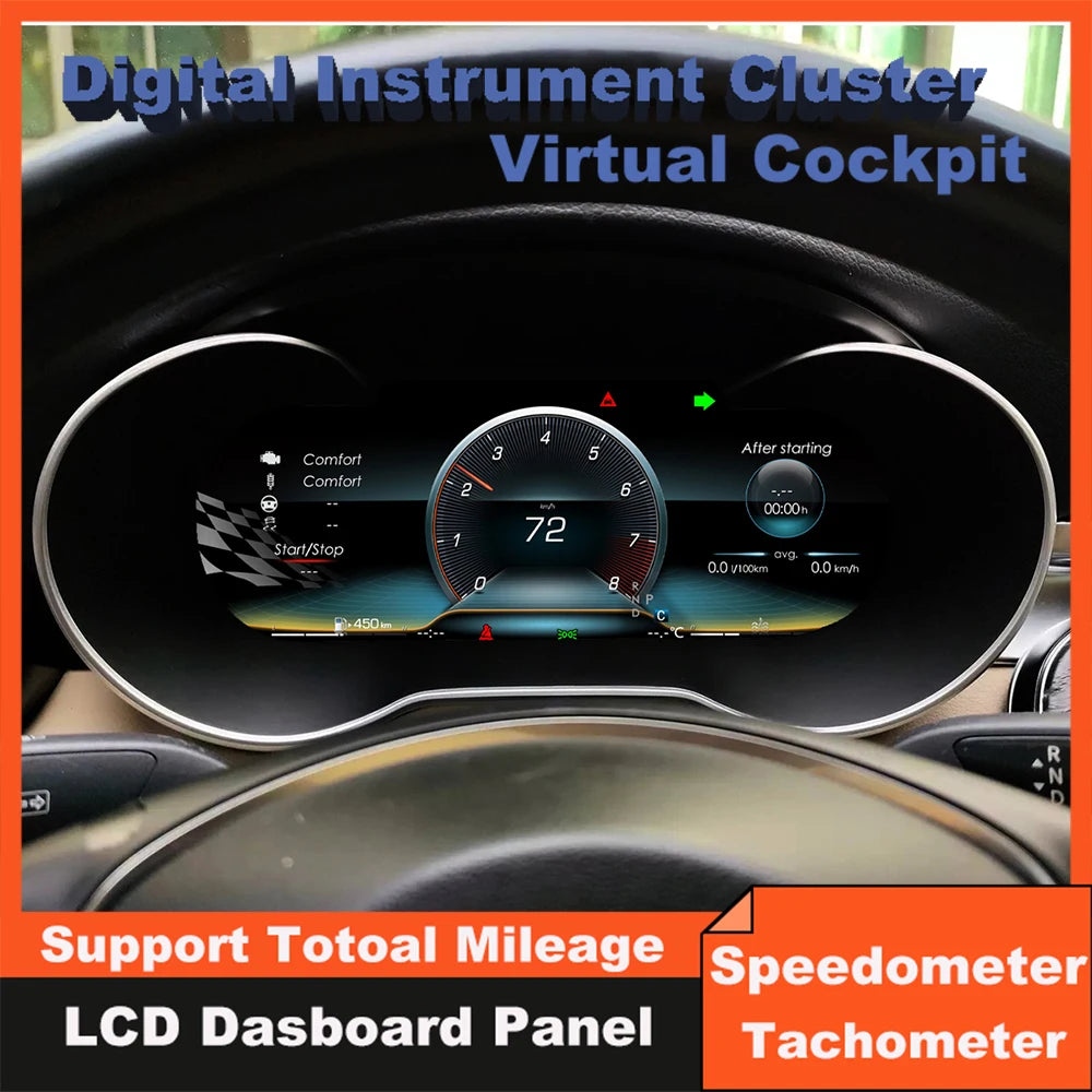 12.3" Digital Instrument Cluster for Mercedes-Benz GLC C-Class