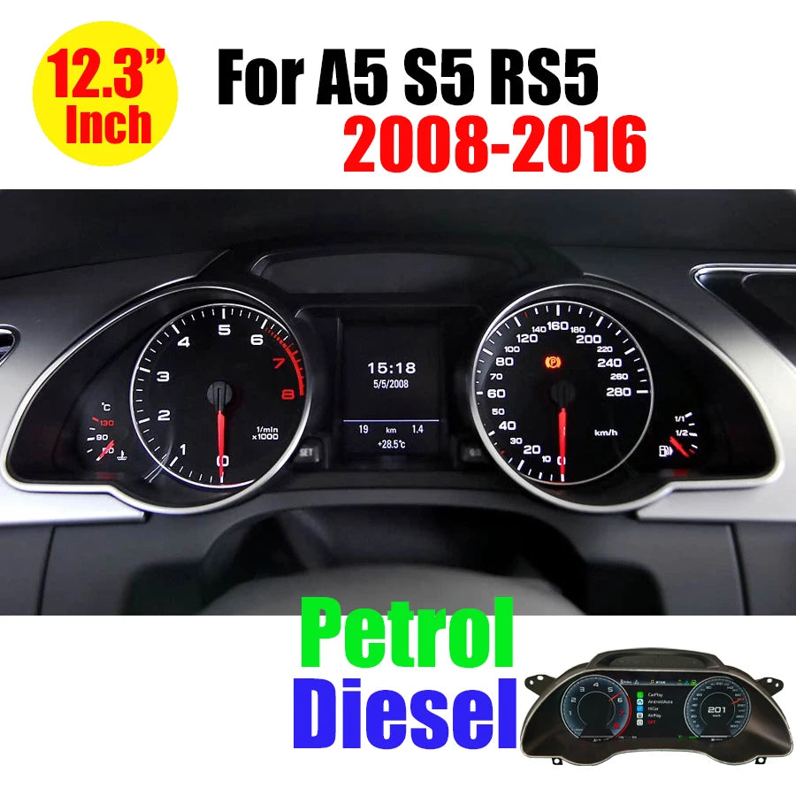 For A5 Color Digital LCD Instrument Cluster For Audi – Virtual Cockpit