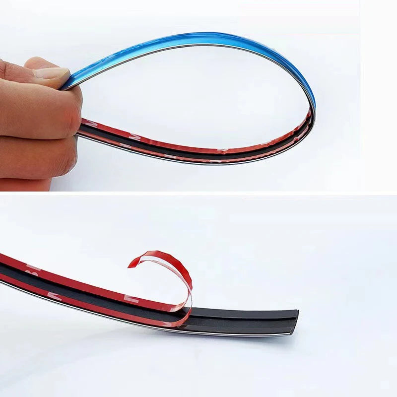 3M/5M Car Chrome Silver Trim Strip PVC Universal Scratch-Proof Protector Auto Door Window Bumper Body Decor Styling Moulding