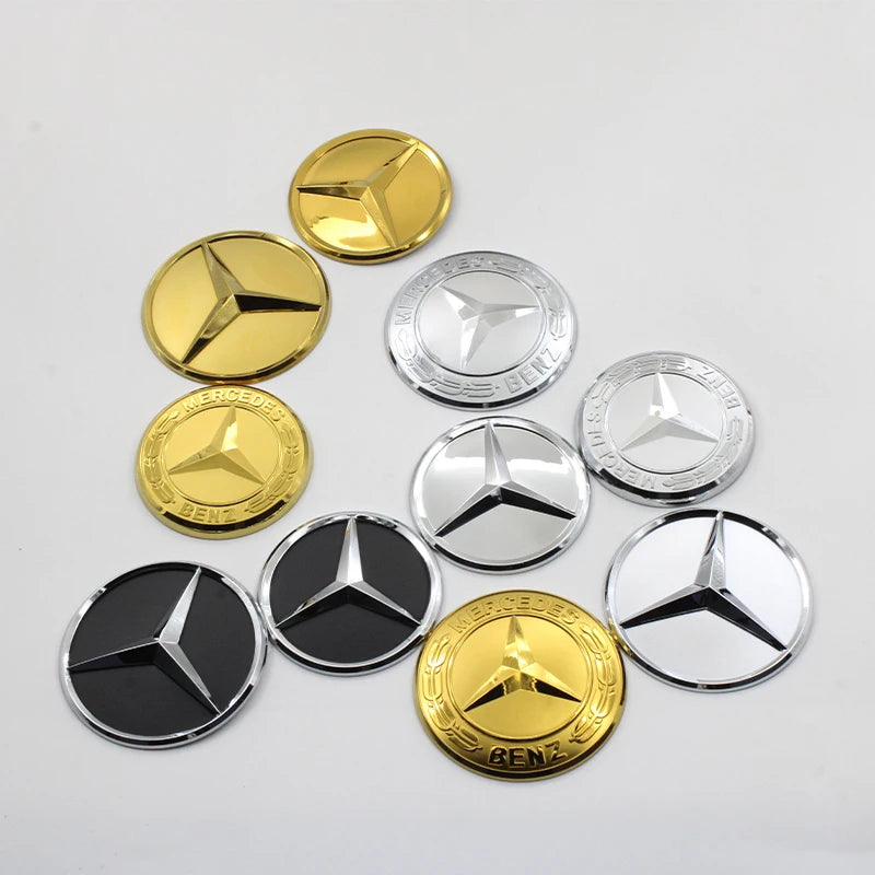 Car Styling Logo Steering Wheel Center Badge Logo Sticker For Mercedes Benz AMG W204 GLC CLA W205 W203 W206 interior Accessories
